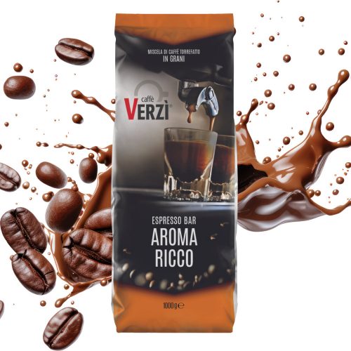 1 kg Caffé VERZI Espresso Bar AROMA RICCO whole coffee beans blend