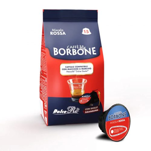 15 pieces Caffè Borbone Miscela Rossa DOLCE GUSTO compatible coffee capsule