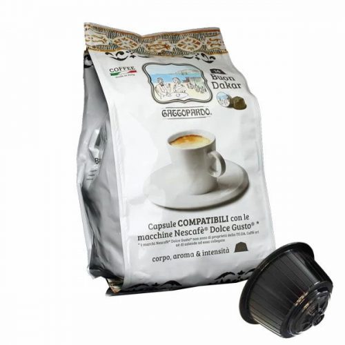 16 Capsules Gattopardo Dakar Dolce Compatible with DOLCE GUSTO